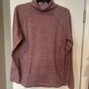 Light pink long sleeve fitted fleece running top RBX size Large